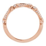 14K Rose 1/5 CTW Diamond Anniversary Band photo 2