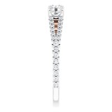 14K White & Rose 1 CTW Diamond Anniversary Band photo 4