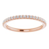 14K Rose 1/4 CTW Diamond Anniversary Band photo 3