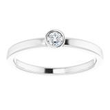 14K White 1/10 CTW Diamond Ring photo 3