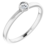 14K White 1/10 CTW Diamond Ring photo