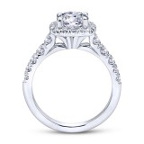 Gabriel & Co. 14k White Gold Contemporary Halo Engagement Ring photo 2