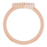 14K Rose 1/8 CTW Diamond Geometric Ring photo 2