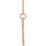 14K Rose Script Initial L 16-18 Necklace photo 2