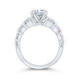 Shah Luxury 14K White Gold Diamond Engagement Ring (Semi-Mount) photo 4