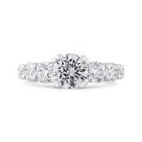 Shah Luxury 14K White Gold Diamond Engagement Ring (Semi-Mount) photo