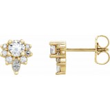 14K Yellow 1/2 CTW Diamond Earrings photo