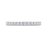 Shah Luxury 14K White Gold Round Diamond Half-Eternity Wedding Band photo