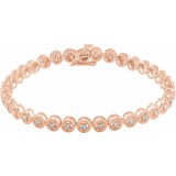 14K Rose 1 CTW Diamond 7 Bracelet photo