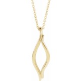 14K Yellow Freeform 16-18 Necklace photo