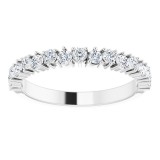 14K White 1/2 CTW Diamond Anniversary Band photo 3