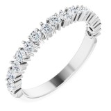 14K White 1/2 CTW Diamond Anniversary Band photo