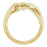 14K Yellow Criss-Cross Ring photo 2