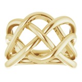 14K Yellow Criss-Cross Ring photo 3