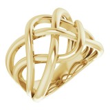 14K Yellow Criss-Cross Ring photo