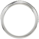 14K White 1/10 CTW Diamond #1 Band for 5.5 mm Square Engagement Ring photo 2