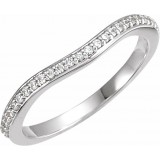 14K White 1/10 CTW Diamond #1 Band for 5.5 mm Square Engagement Ring photo