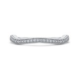 Shah Luxury 14K White Gold Round Diamond Half-Eternity Wedding Band photo