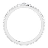 14K White 1/3 CTW Diamond Stackable Crown Ring photo 2