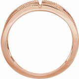 14K Rose 1/4 CTW Round Geometric Diamond Ring photo 2