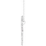 14K White 3/8 CTW Diamond Beaming Sun 16 Necklace photo 2
