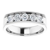 14K White 1 CTW Diamond Men's Ring photo 3