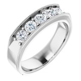 14K White 1 CTW Diamond Men's Ring photo