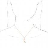 14K Rose 26.2x13.4 mm Tusk 16-18 Necklace photo 3