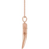 14K Rose 26.2x13.4 mm Tusk 16-18 Necklace photo