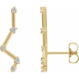 14K Yellow 1/10 CTW Diamond Constellation Earring Climbers photo