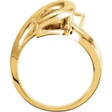 14K Yellow Freeform Remount Ring photo 2