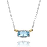 Vahan 14k Gold & Sterling Silver Sky Blue Topaz Necklace photo