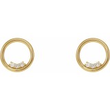 14K Yellow 1/6 CTW Diamond Circle Earrings photo 2