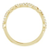 14K Yellow 1/5 CTW Diamond Twisted Anniversary Band photo 2