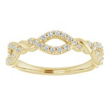 14K Yellow 1/5 CTW Diamond Twisted Anniversary Band photo 3