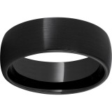 Black Diamond Ceramic Domed Band with Satin Finish photo