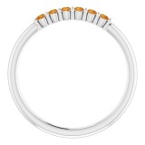 14K White Citrine Stackable Ring photo 2