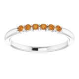 14K White Citrine Stackable Ring photo 3