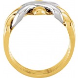 14K Yellow/White 12.5 mm 4-Piece Puzzle Ring photo 2