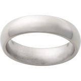 Titanium Domed Band with Polish Finish photo