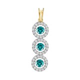 Gems One 14KT Yellow Gold & Diamond Rhythm Of Love Neckwear Pendant   - 2 ctw photo