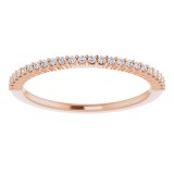 14K Rose 1/8 CTW Diamond Anniversary Band photo 3