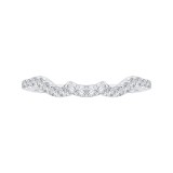 Shah Luxury 14K White Gold Round Diamond Half-Eternity Wedding Band photo
