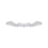 Shah Luxury 14K White Gold Round Diamond Half-Eternity Wedding Band photo