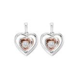 Gems One 10KT Pink Gold & Diamond Rhythm Of Love Fashion Earrings  - 1/5 ctw photo