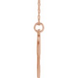 14K Rose Script Initial P 16-18 Necklace photo 2