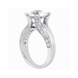 14k White Gold Diamond Semi-Mount Fancy Engagement Ring photo 2