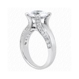 14k White Gold Diamond Semi-Mount Fancy Engagement Ring photo 3
