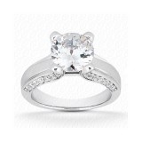14k White Gold Diamond Semi-Mount Fancy Engagement Ring photo