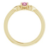 14K Yellow 5x3 mm Oval Tourmaline Youth Heart Ring photo 2